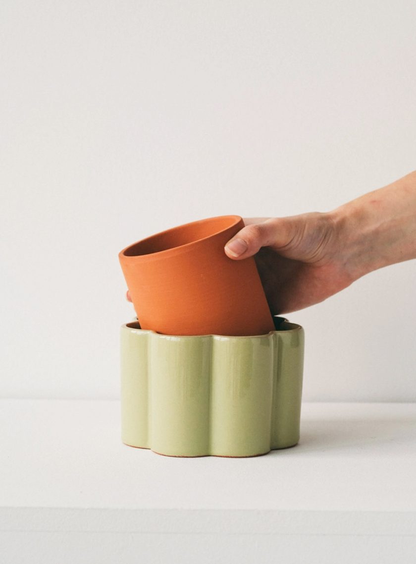 Zelfwaterende pot mintgroen - Afbeelding 2