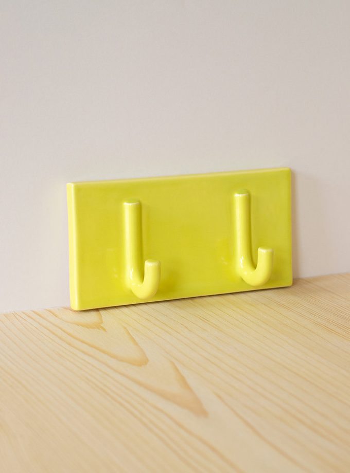 HANGOP wandhaak Studio Lotte Swart lemon dubbel 3
