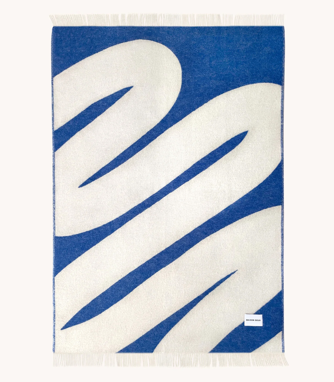 Swirl deken Cobalt Blue White - Afbeelding 4