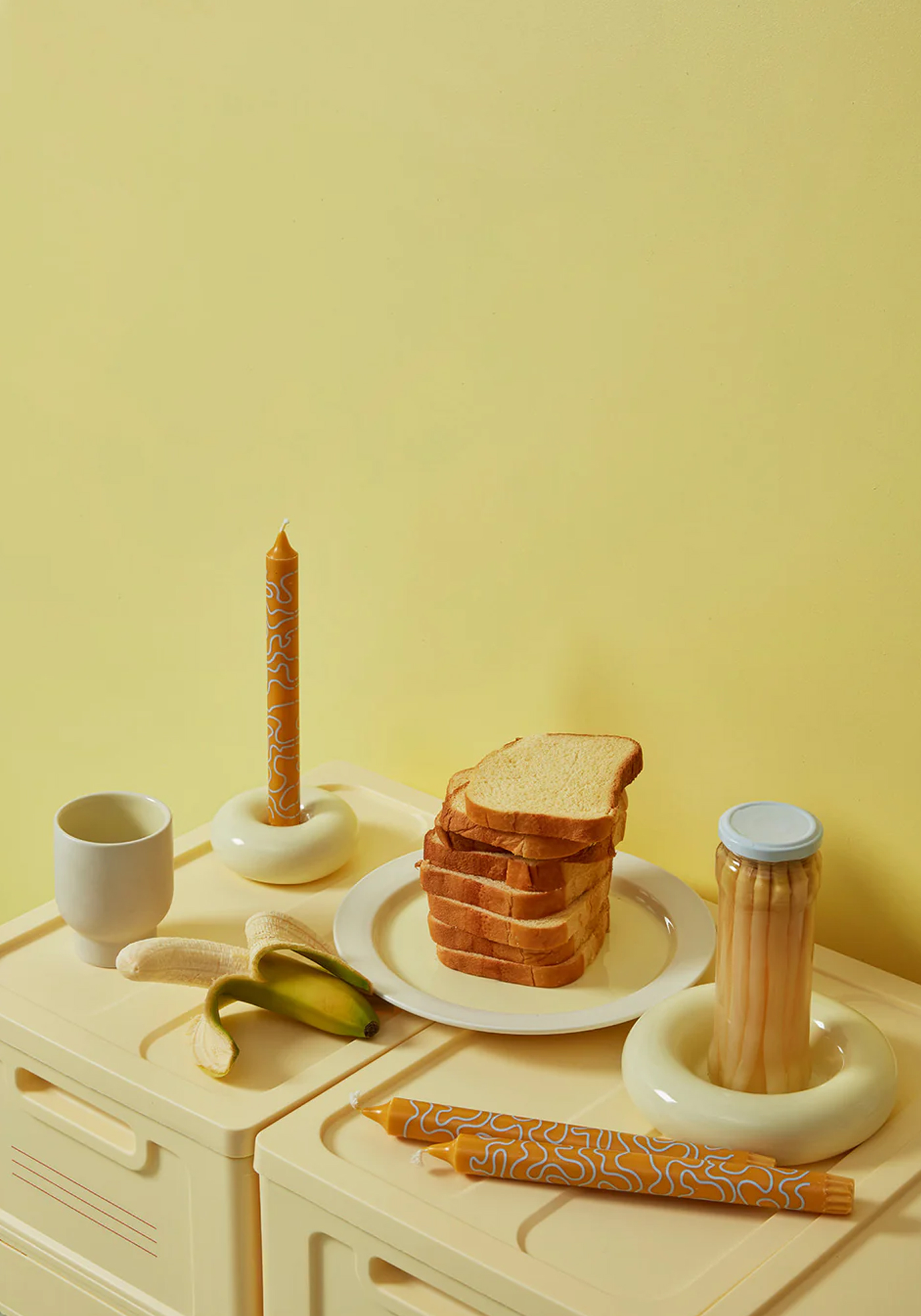 Studio About kaarsenset mint oker