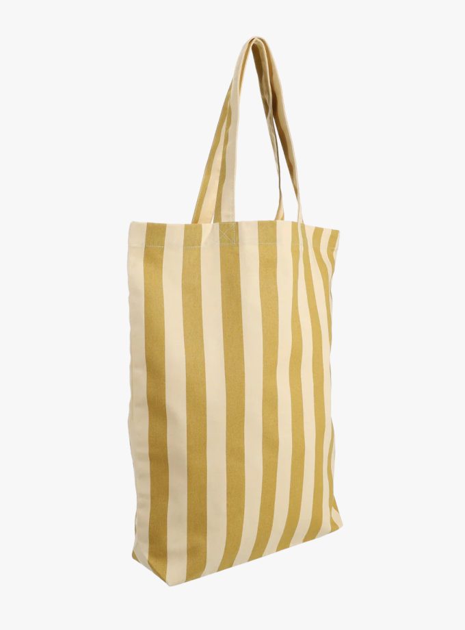 kadodesign katoenen tote bag gestreept vanilla seaweed