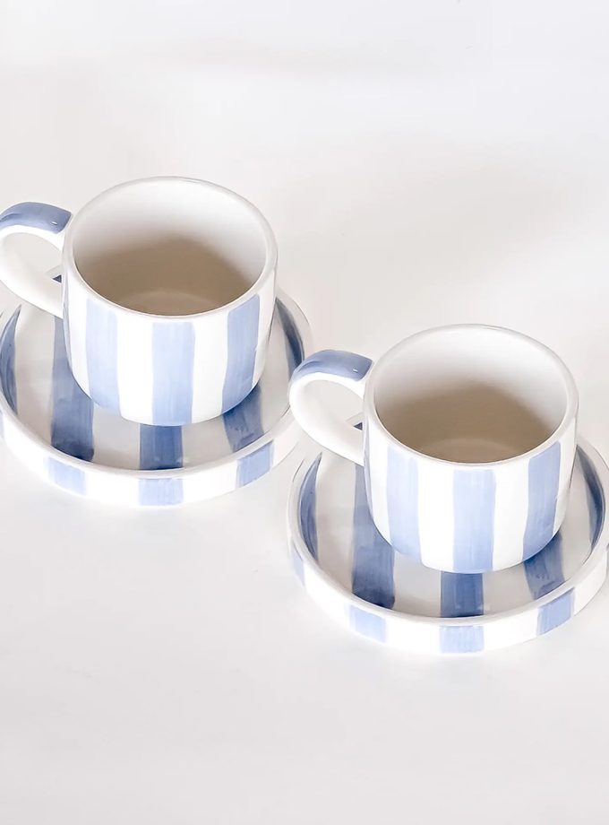 magazin minori espresso kopjes gestreept Morning Azzurro