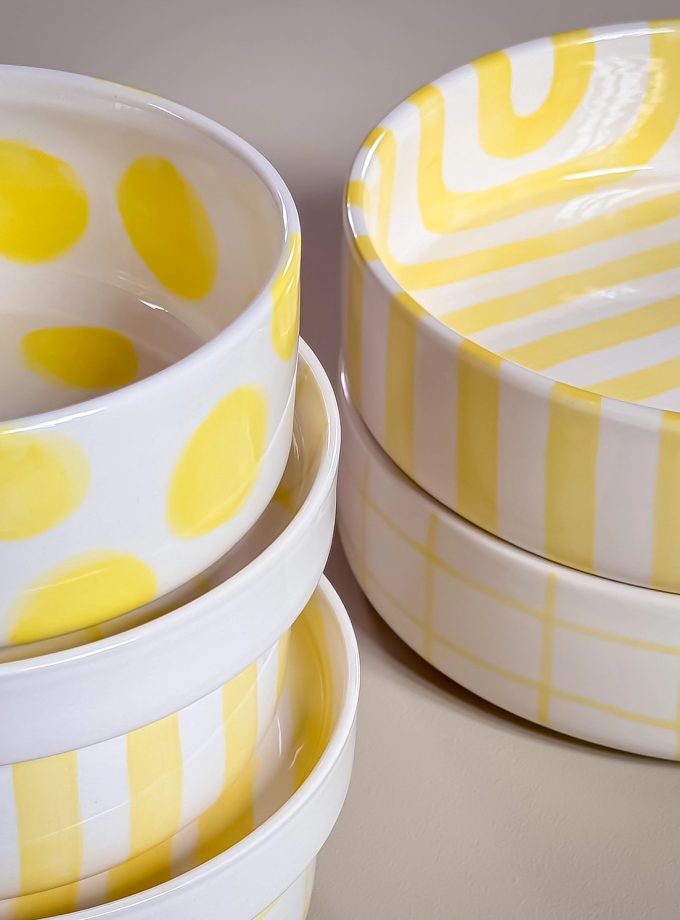 magazin minori gestreepte schaal Spiaggia Yellow