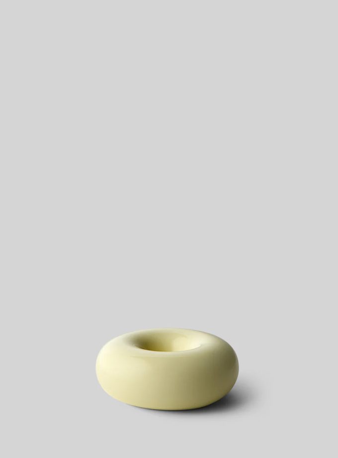 studio about bob candle holder small geel