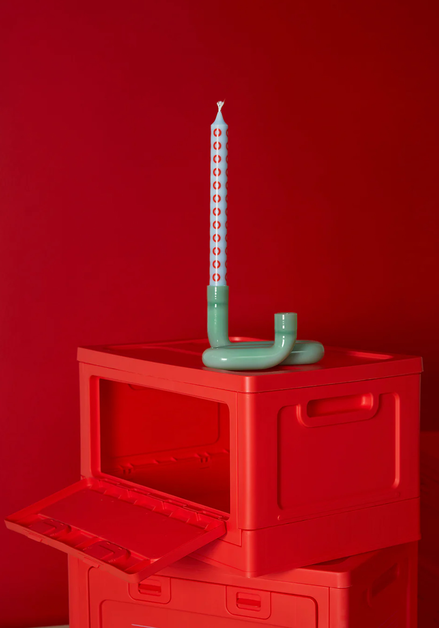 studio about opbergbox rood