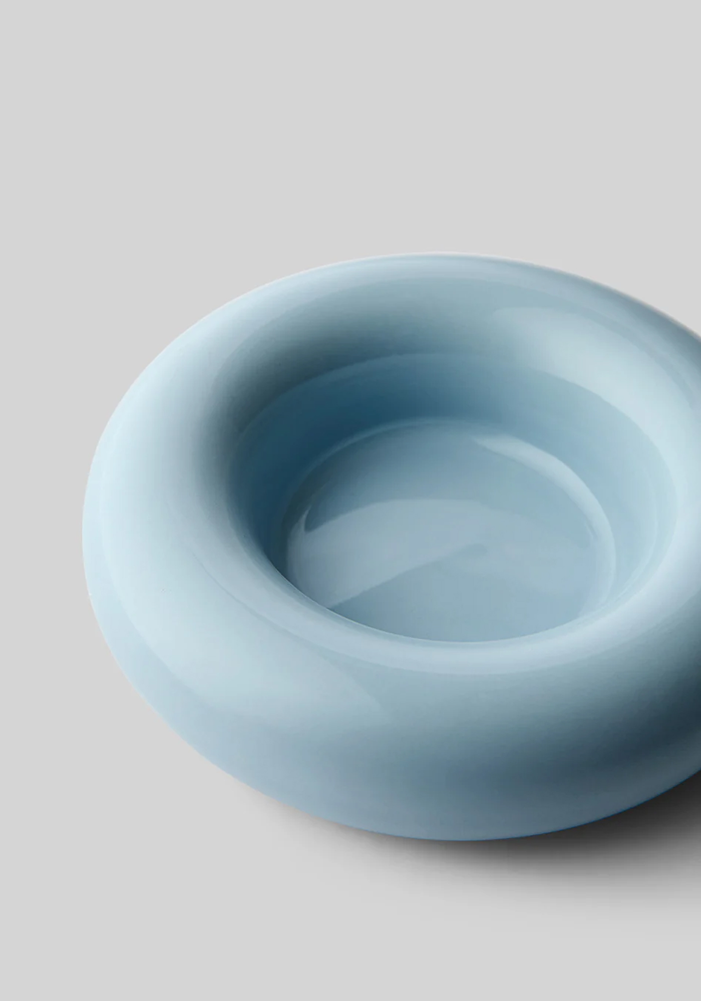 studio about candle holder bob donut light blue
