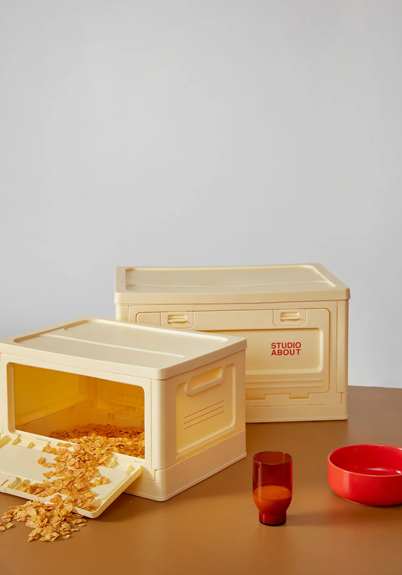 studio about opbergbox geel