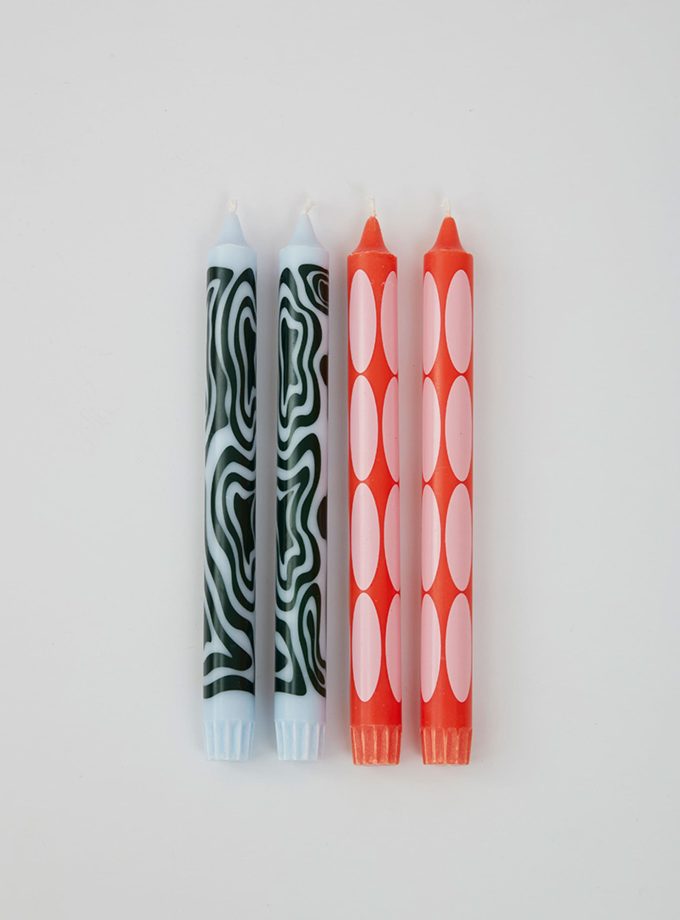 Studio About kaarsenset lichtblauw rood